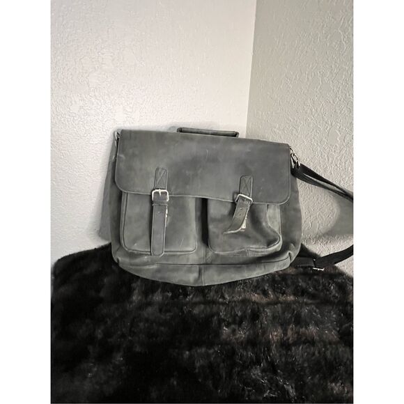 KomalC 16 Inch Leather briefcase Laptop Messenger Bags - Picture 1 of 8